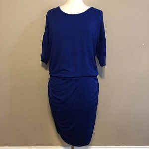 Athleta Blue Ruched Dress